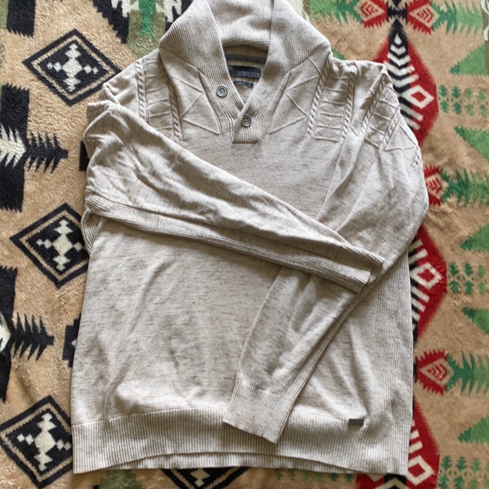 BKE Buckle Black Button Sweater